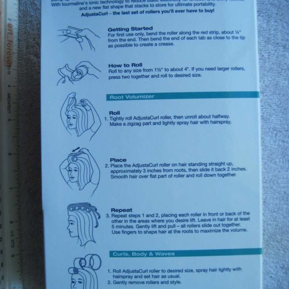 4 Conair AdjustaCurl Root Volumizer Self Grip Rollers Volume Curls Hair Curlers - Picture 7 of 10